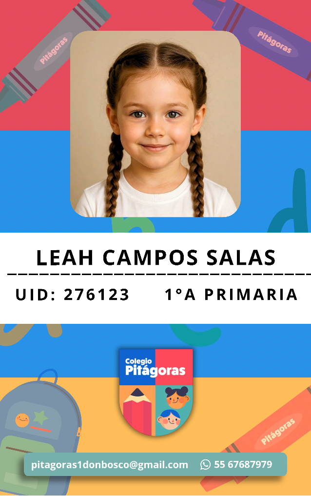 Credencial escolar frente